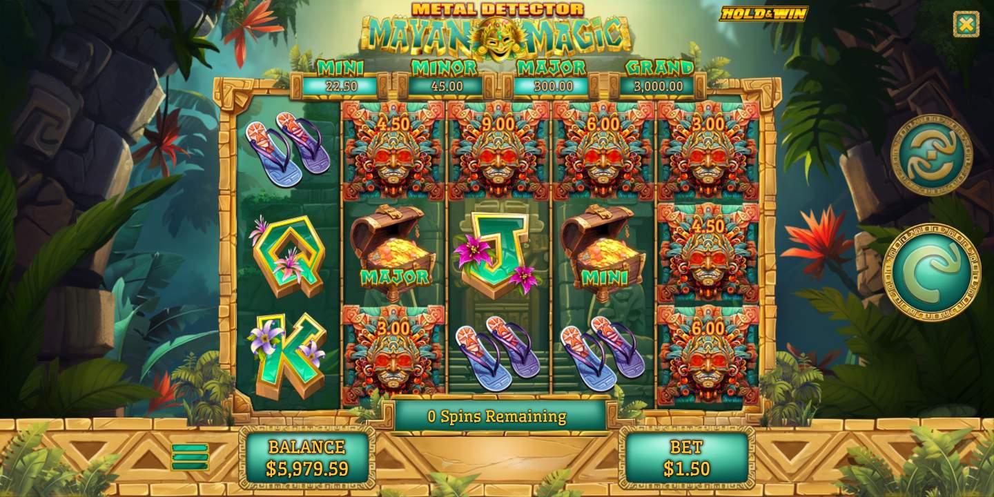 Metal Detector: Mayan Magic (Rival) 009 MDMM Landscape In GameJackpotsFourLevel