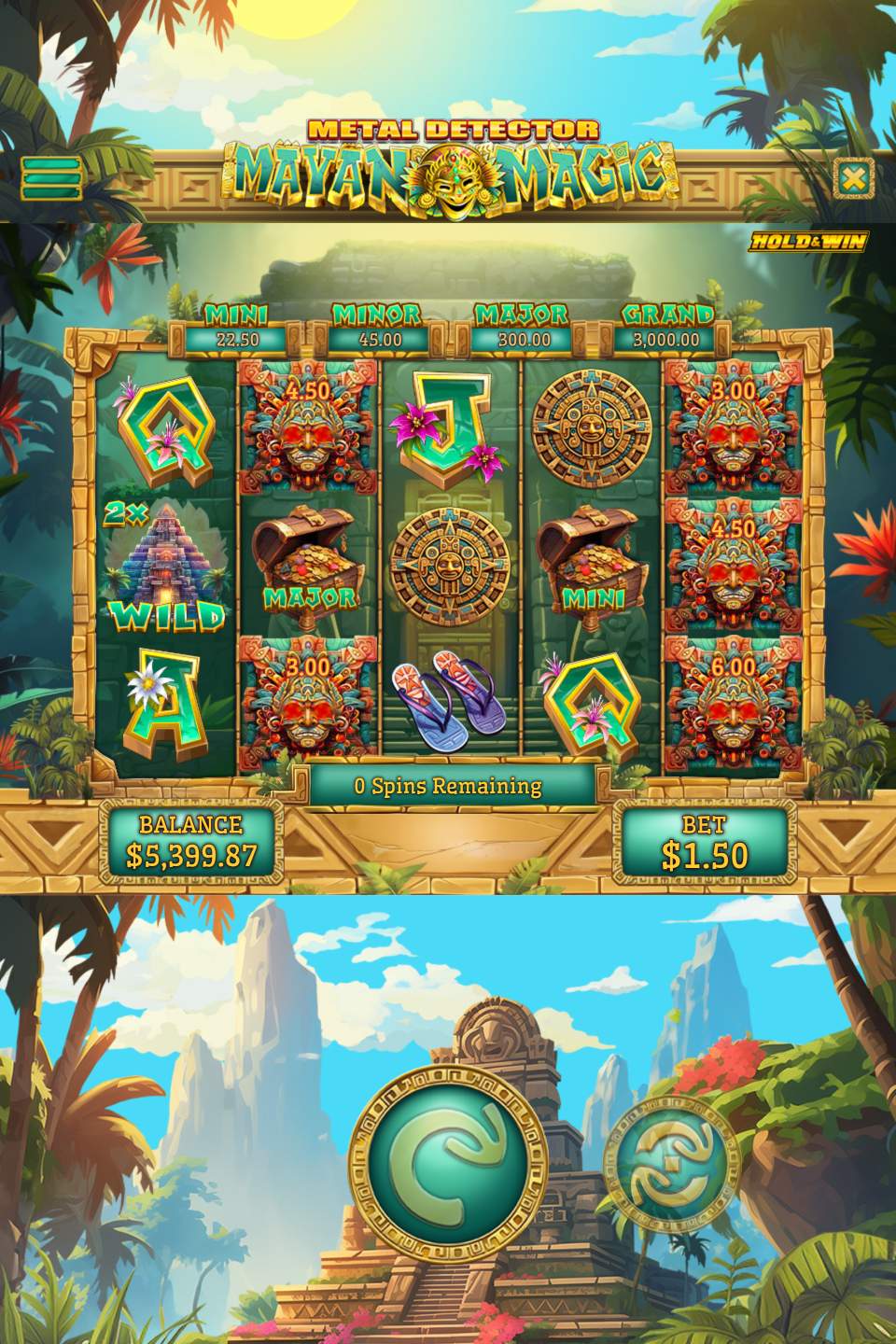 Metal Detector: Mayan Magic (Rival) 022 MDMM Portrait In GameJackpotsFourLevel