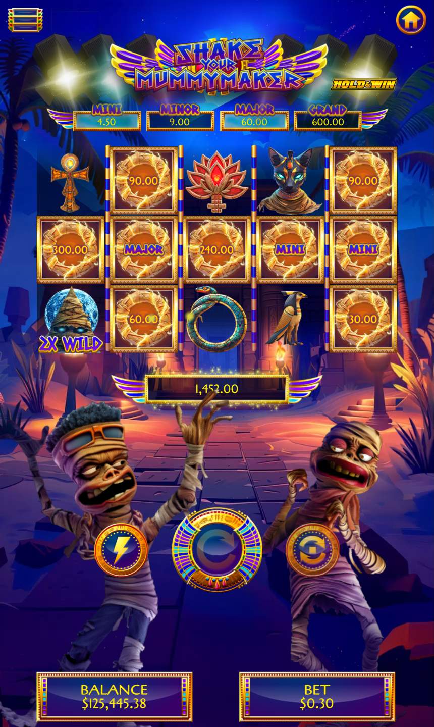 Shake Your Mummymaker (Rival) 025 SYMM Portrait Hold&Win InGameJackpots