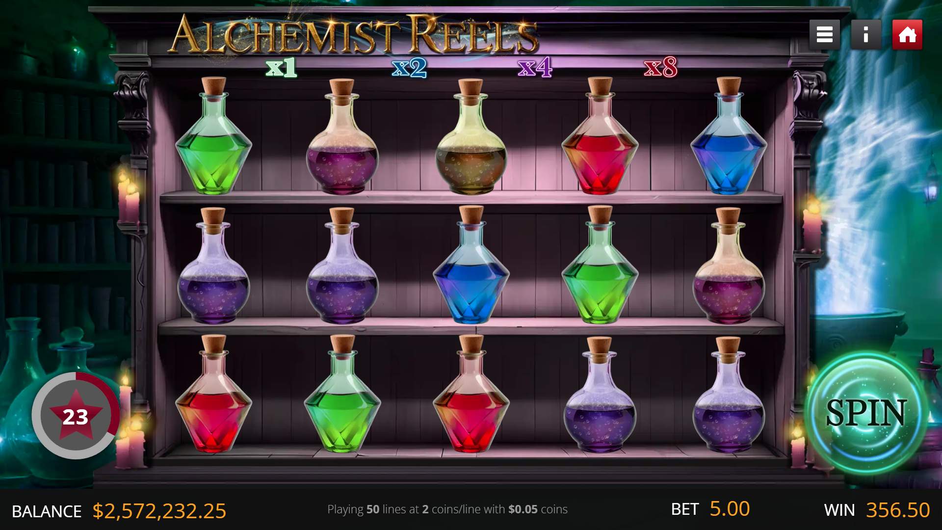 Alchemist Reels game