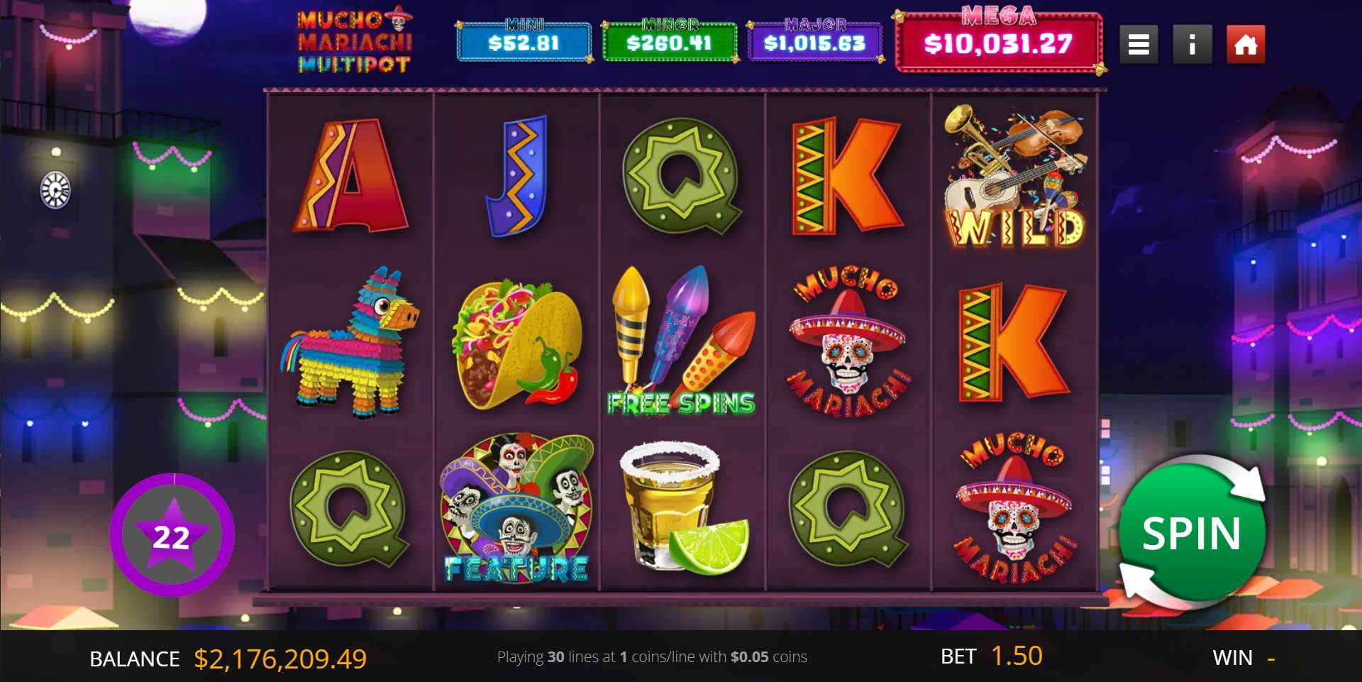 Mucho Mariachi Multipot game