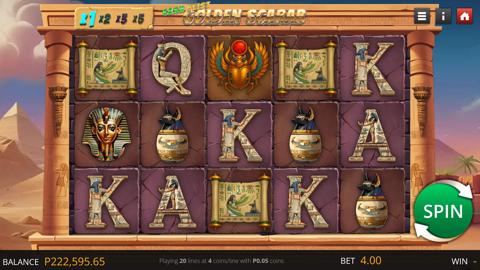 Cash Heist Golden Scarab game