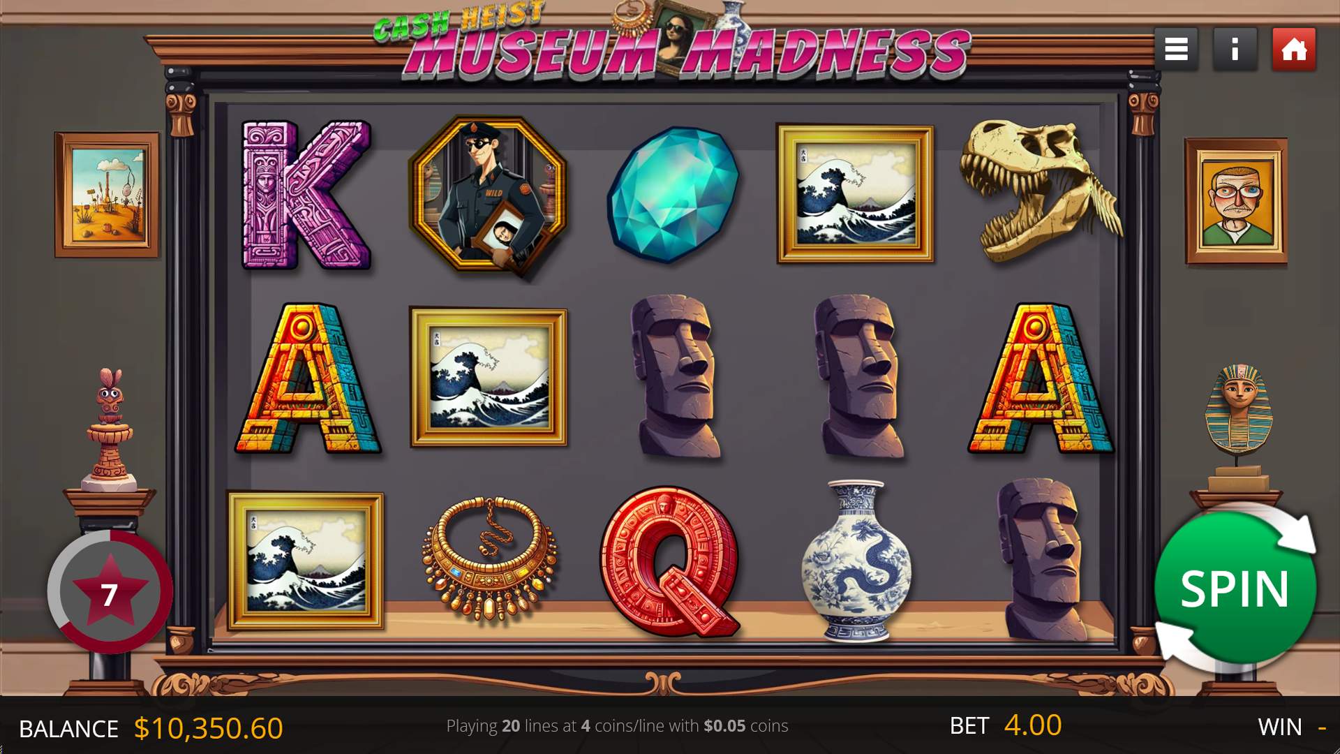 Cash Heist Museum Madness game