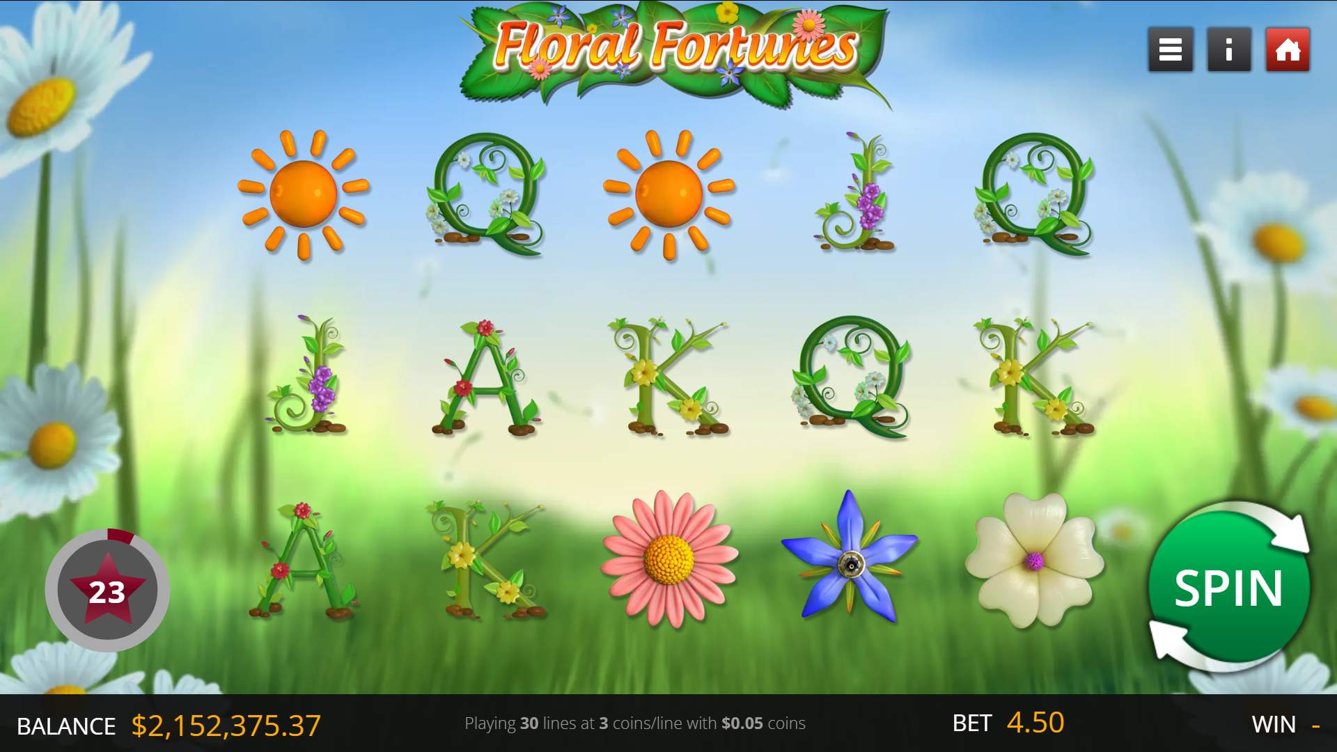 Floral Fortunes game