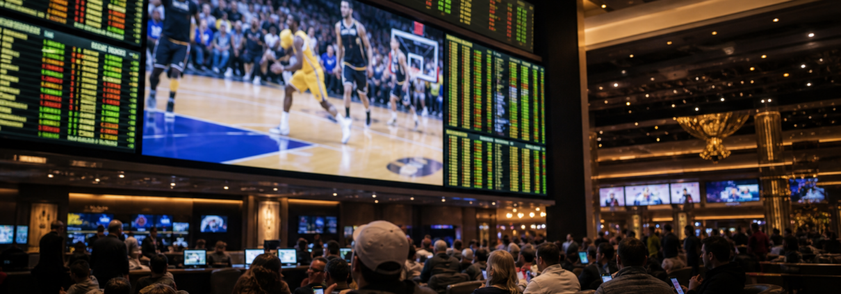NBA betting odds editorial illustration