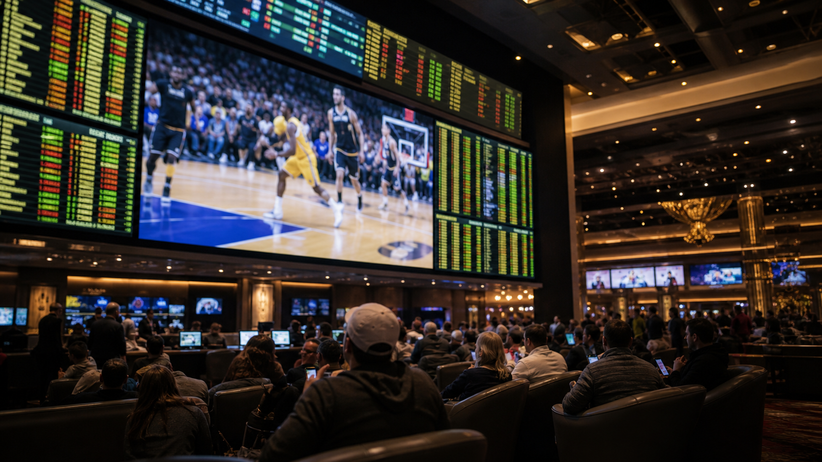NBA betting odds editorial illustration