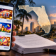 Editorial illustration about Florida Demands Google Meta TikTok, United States casino and gambling news, and source documents