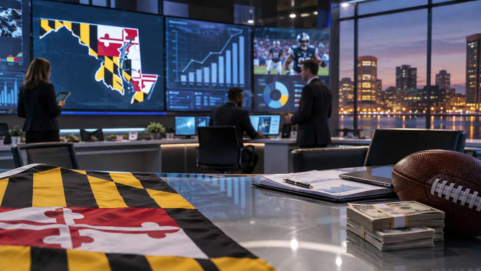 Editorial illustration for Maryland Sports Betting Revenue Reaches $9.1 Million for September