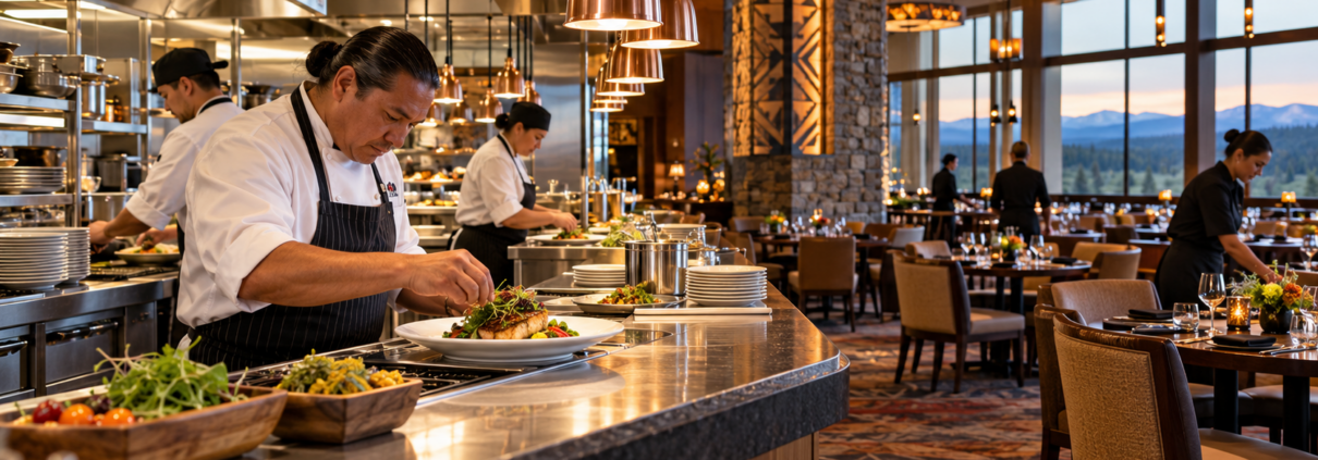 Editorial illustration for Tribal Casino Hospitality: Blue Lake Names Executive Chef After 25 Years in Kitchens